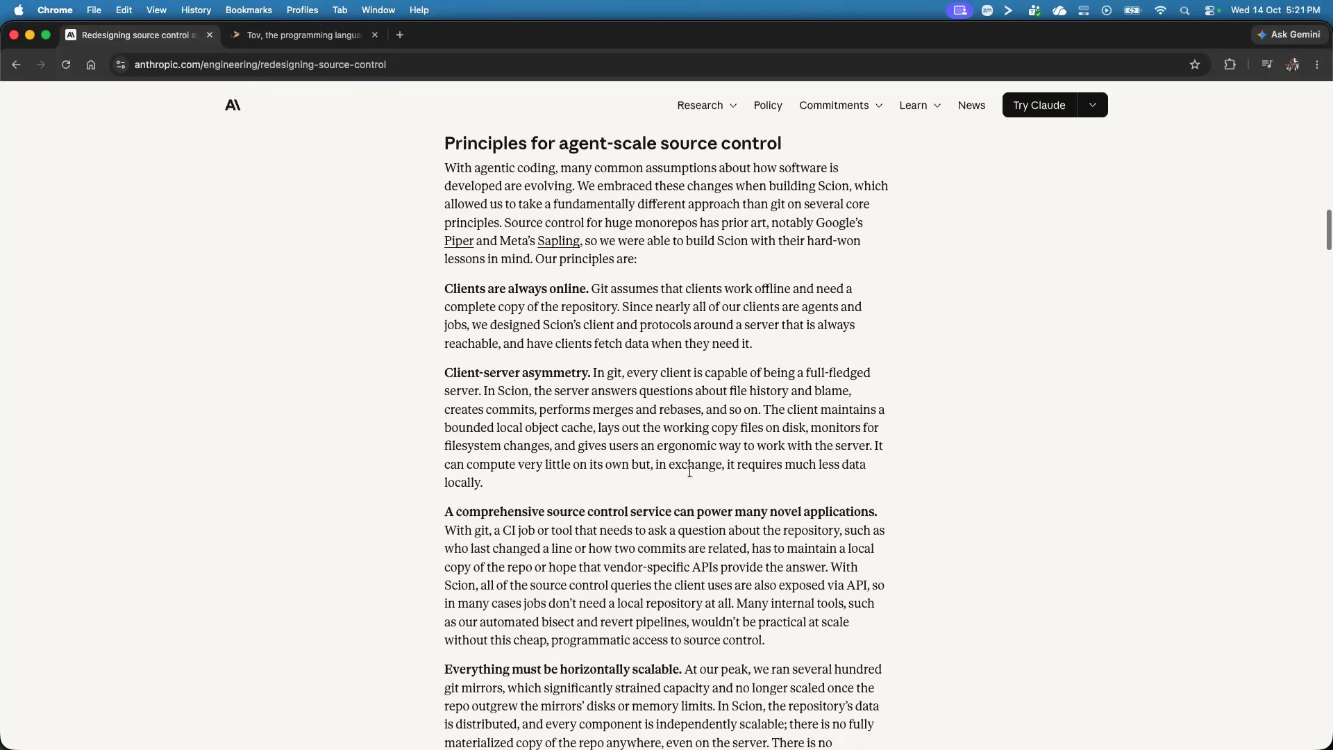 Anthropic’s principles for agent-scale source control
